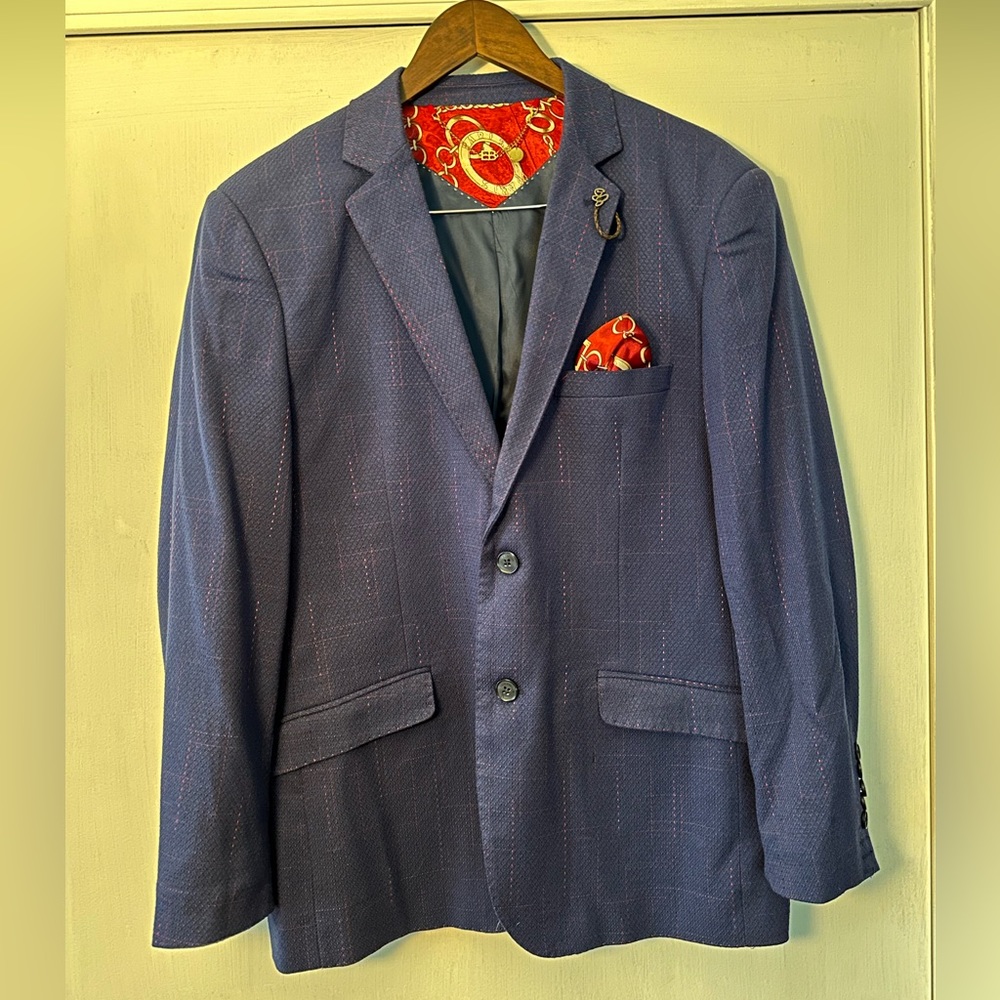 Elie Balleh Men’s Blue Blazer L - 42/44r